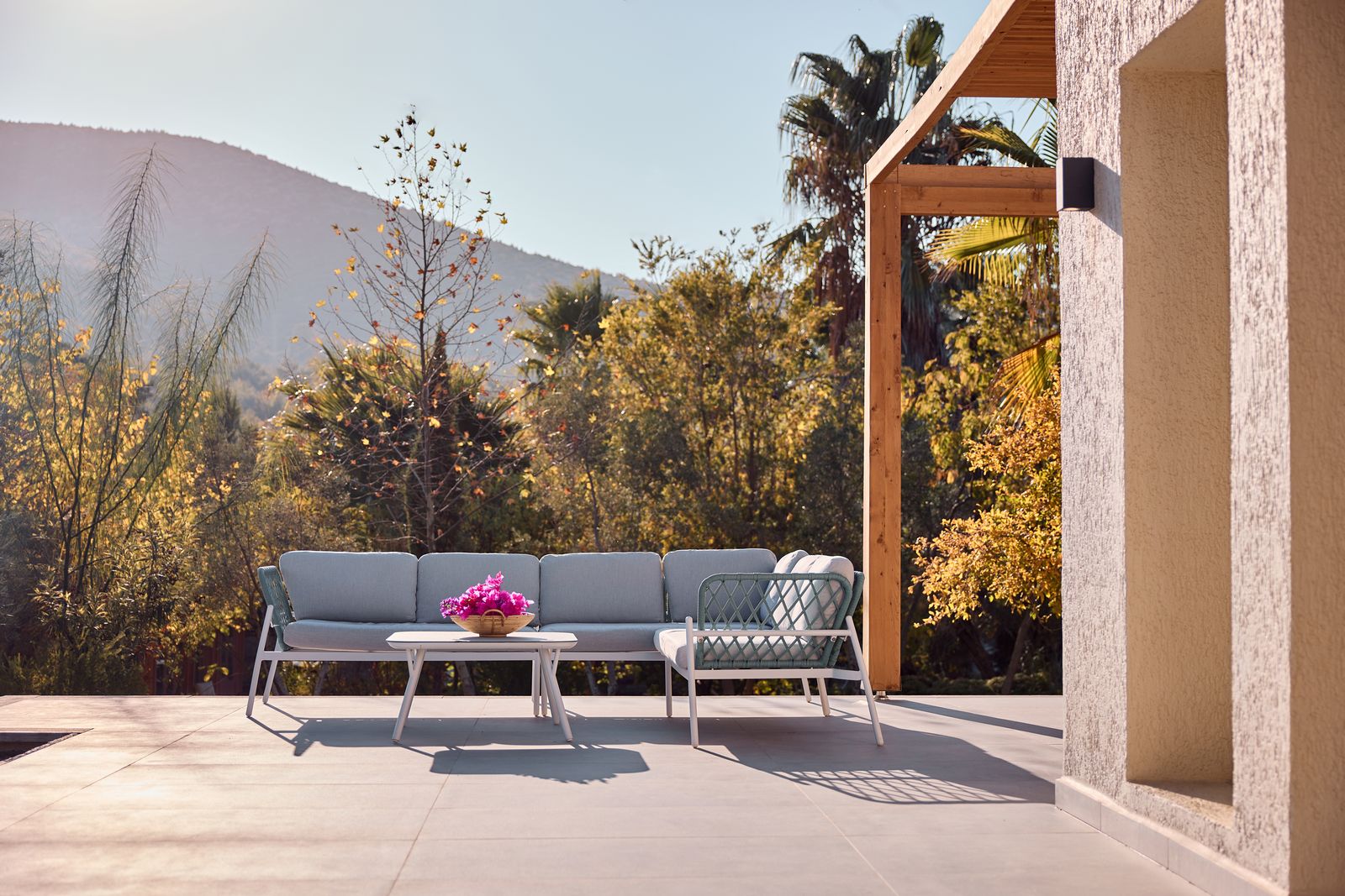 The terrace
