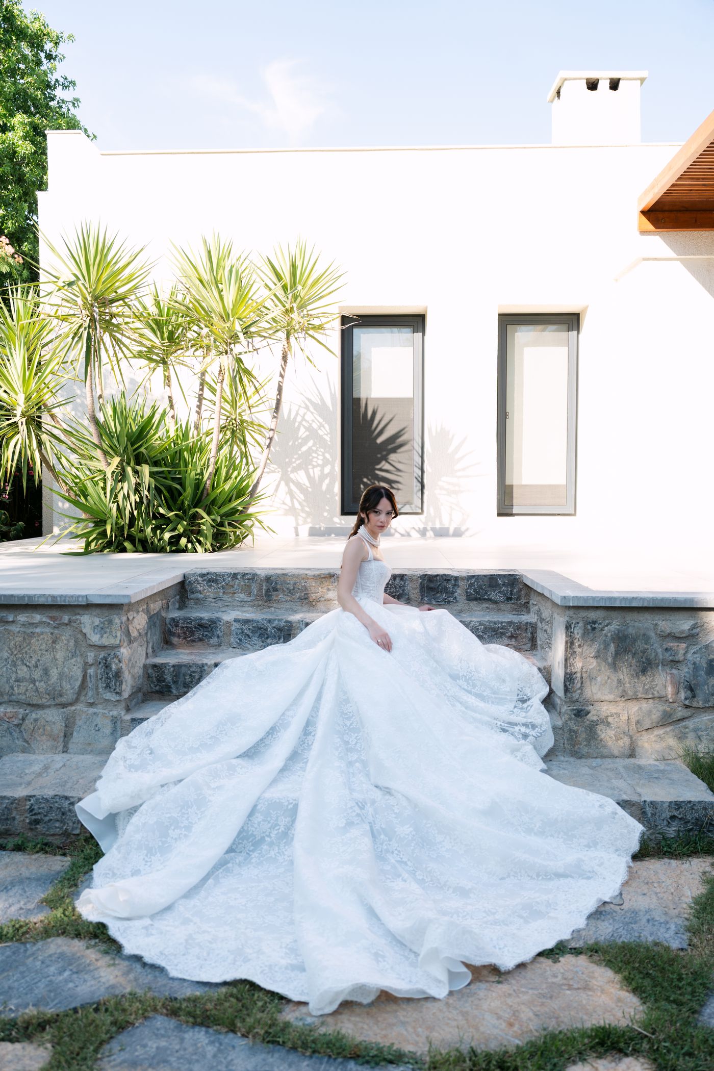 Bride at the villa