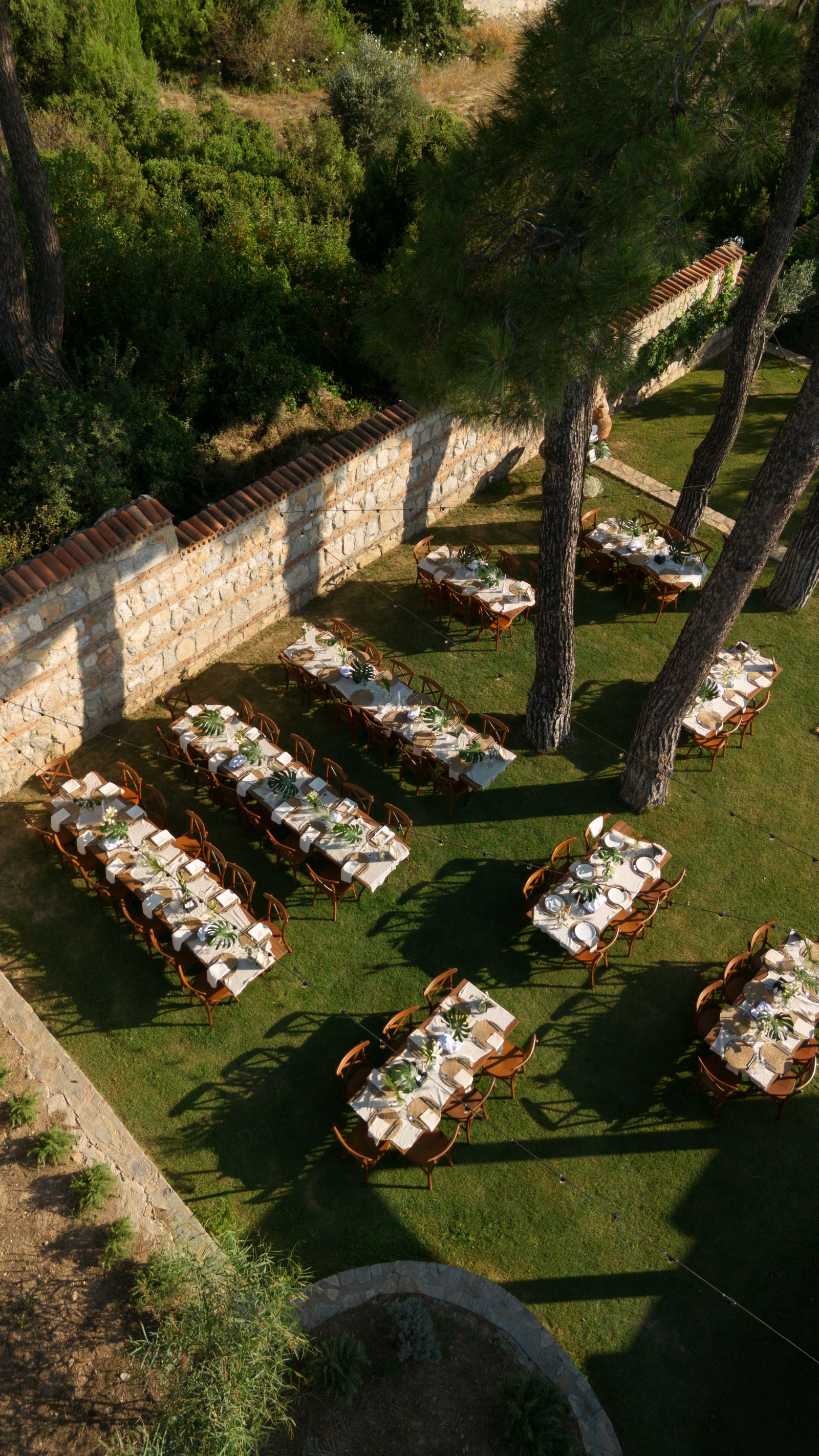 Wedding dinner on the Grand Lawn